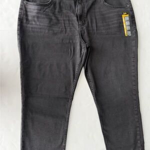 Lee Jeans Women 20 Black Cotton Denim Cropped Stretch Dark Wash Workwear Outdoor